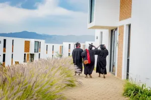 Graduates on UGHE's Butaro campus. 