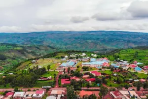 An aerial view of Kirehe, Rwanda