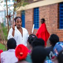 Diane, teaching in Rwanda