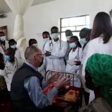 Paul Farmer and Students at Butaro District Hospital