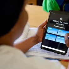 mUzima app for managing patient data and screenings for early cancer detection