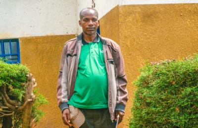 a farmer in Burera district who received social support from PIH