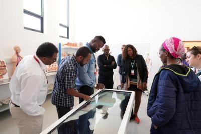 Winston Duke visits the University of Global Health Equity in Rwanda