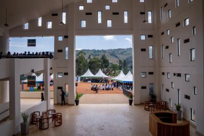 A ribbon-cutting ceremony Butaro Hospital
