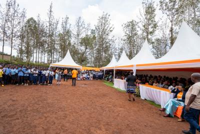 Community gathering in Rwanda