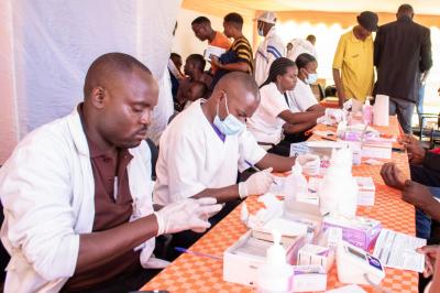 Health workers in Rwanda